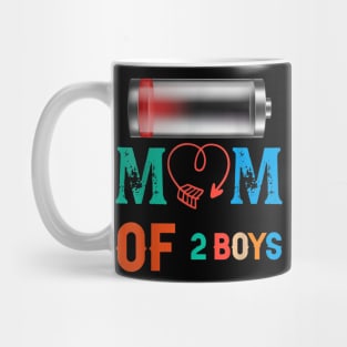 Women Mom of 2 Boys Shirt Gift from Son Mothers Day Birthday Mug